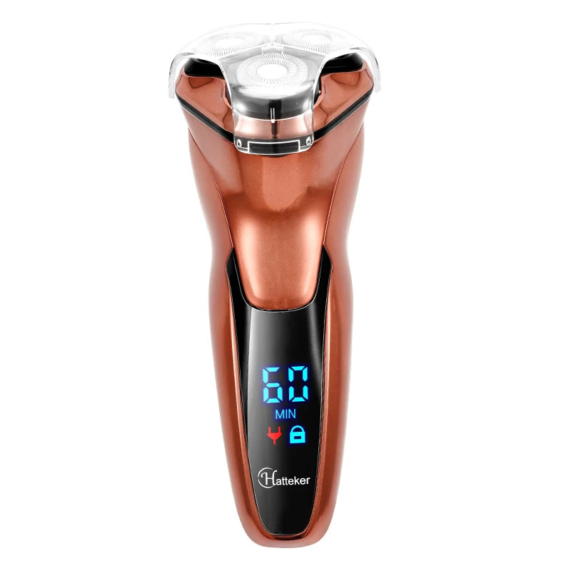 Powerful Cordless LCD Electric Shaver 3D Floating Wet Dry Beard Electric Razor Rechargeable Facial Shaving Machine For Men