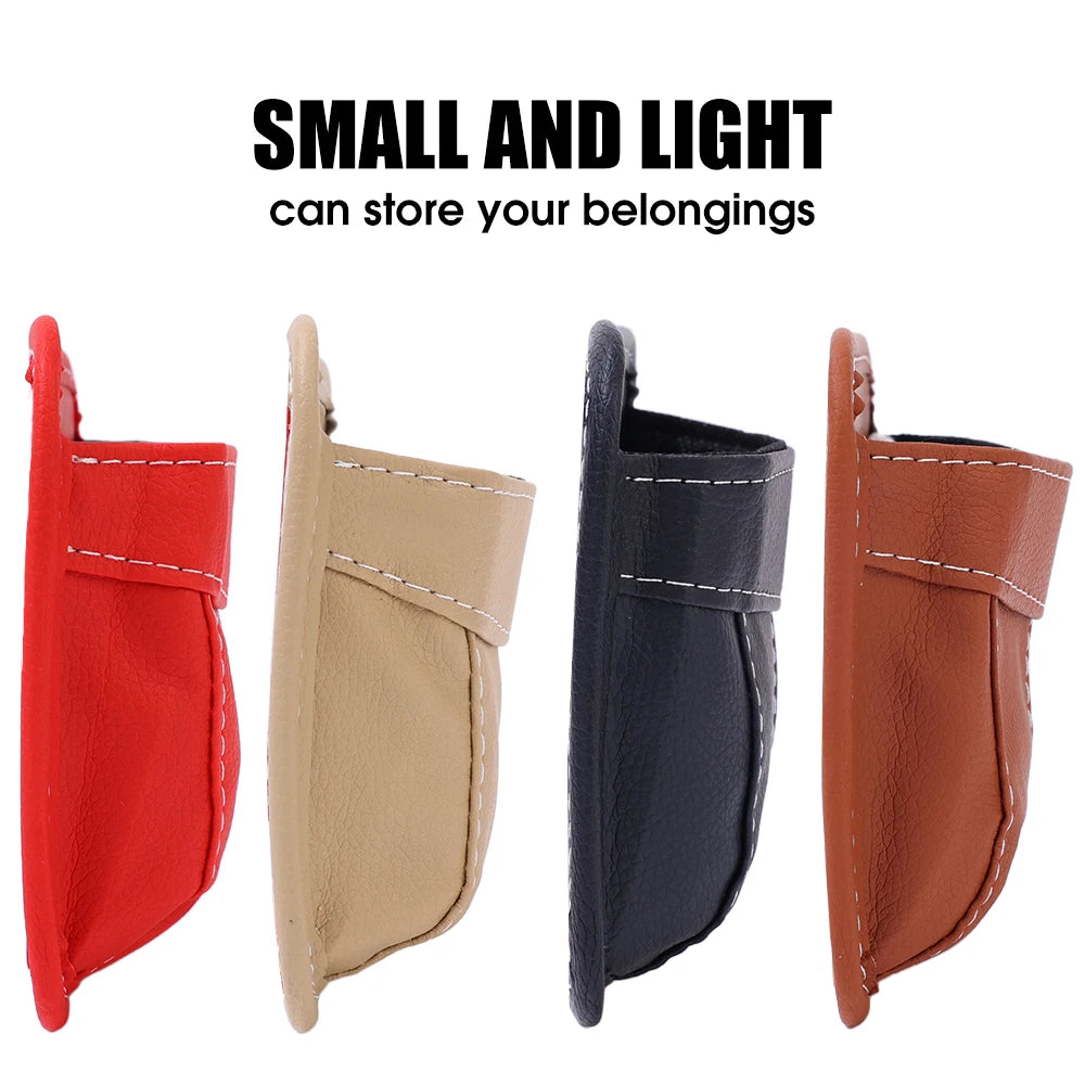 Car Pu Leather Small Multifunctional Storage Bag Phone Key Card Small Stuff Interior Organizer Auto Accessories