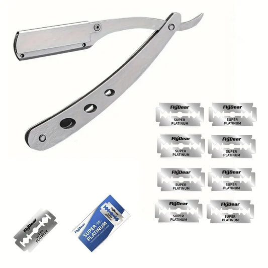 Straight Razor Foldable Safety Manual Shaves Blades Men Stainless Steel Shaving Razor Face Care Body Face Hair Removal Knife