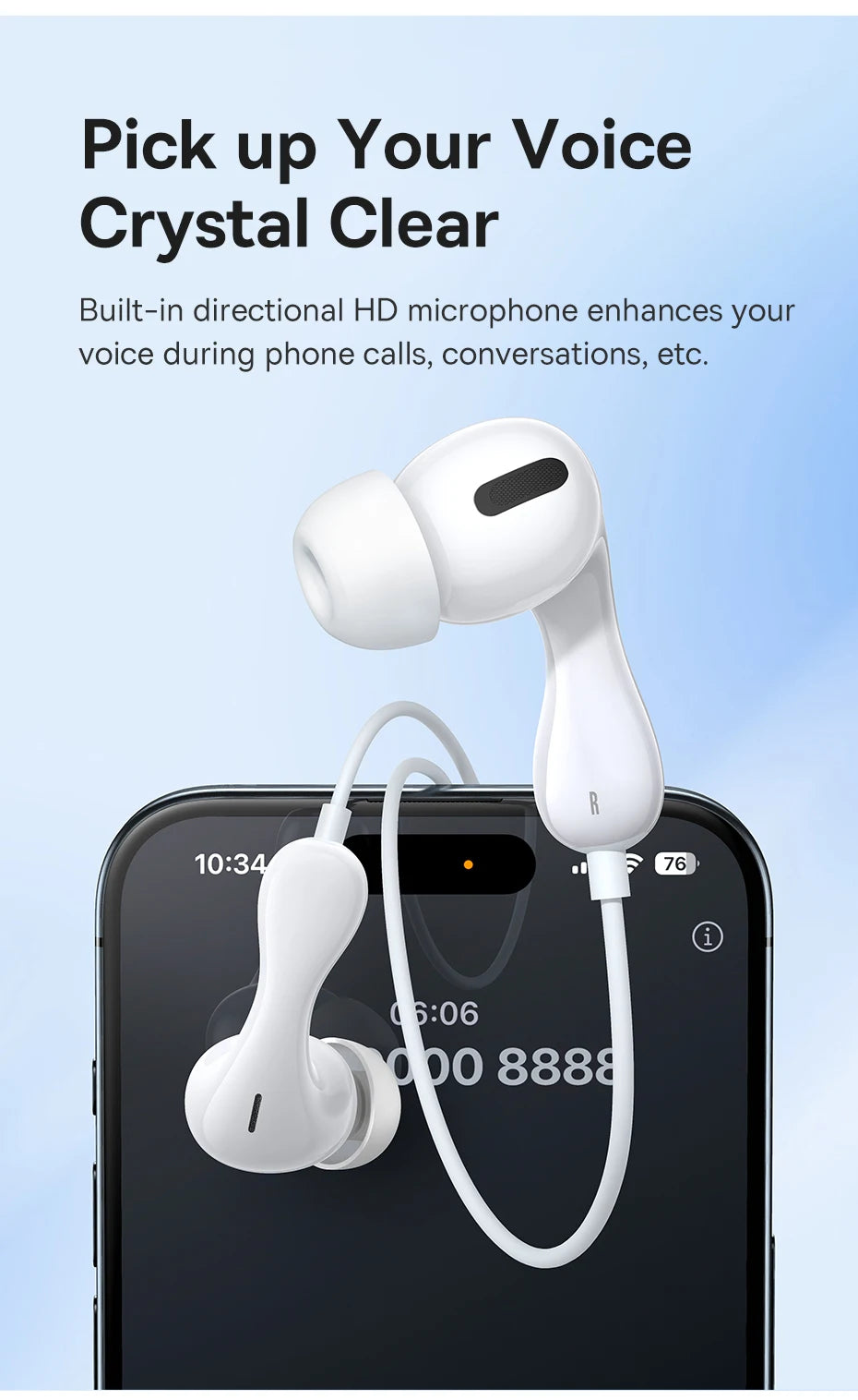 Baseus Encok CZ20/HZ20 Wired Earphone Type-C/3.5mm Jack Hi-Res Audio with Mic Wired Headset For Laptop Computer Tablet Cellphone