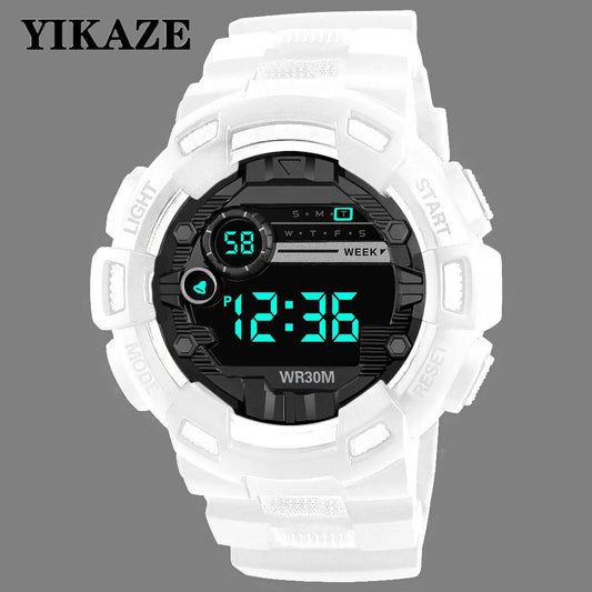 Military Men Watch Men's Digital Watches Sports Electronic Wristwatch 50MM Large Dial Clock Waterproof Sport Watch for Boy Child