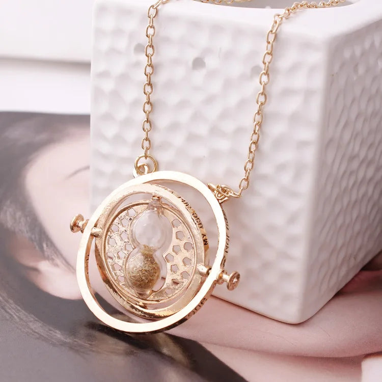 FIMAODZ Fashion Vintage Movie Jewelry Accessories Time Turner Hourglass Necklace Granger For Women Lady Girl Wholesale