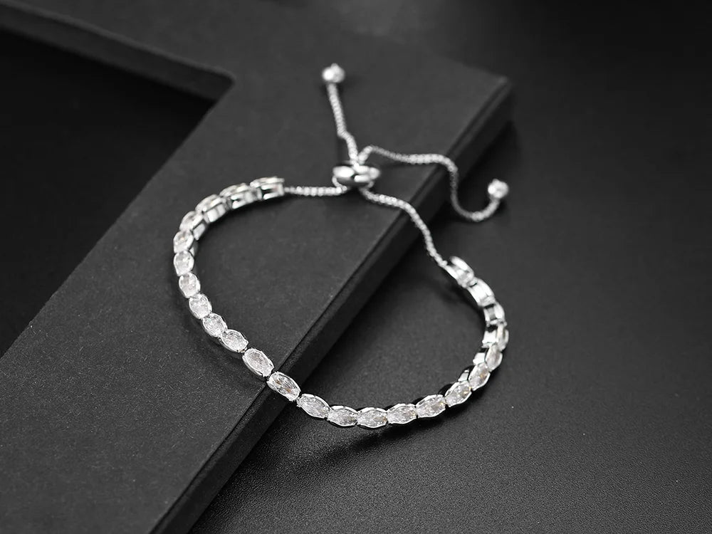 Fashionable Zircon Tennis Bracelets for Women Dazzling Various Shape Crystal Chain on Hand Trend Sexy Party Accessories Jewelry