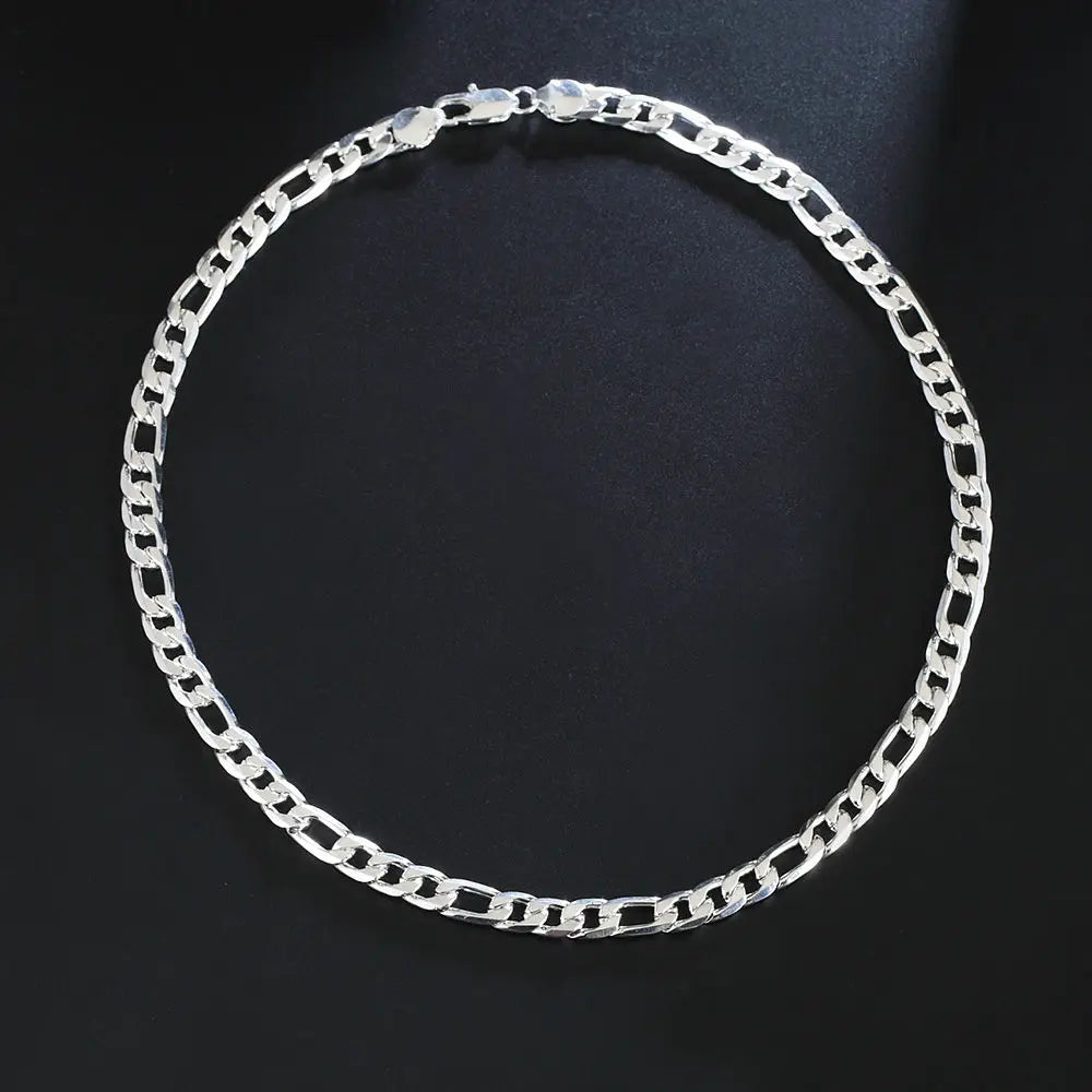 2024 New Trend 925 Sterling Silver 4/6/8MM 18-24 Inches Figaro Chain Necklace For Men Women Fashion Wedding Gifts Party Jewelry