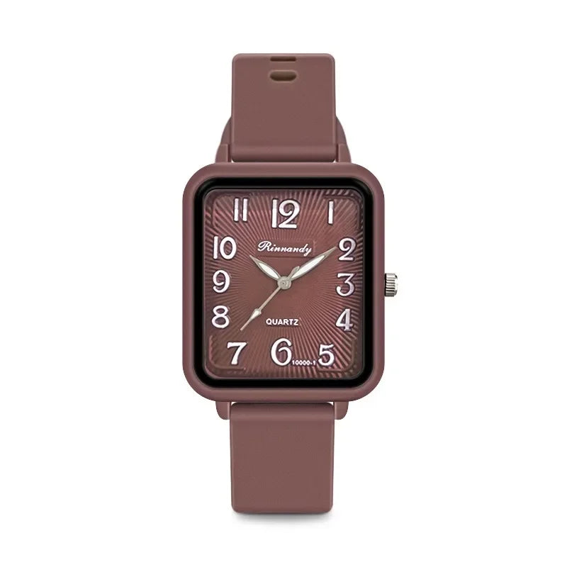 Brand Silicone Strap Watch Student Leisure Square Digital Women Quartz Watch New Fashion Ladies Luxury Wristwatch Dropshipping