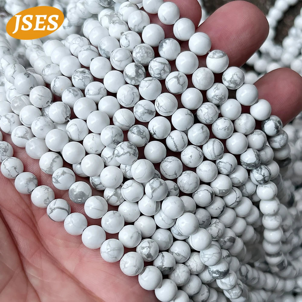 AA Natural White Howlite Turquoise Strand Loose Beads for Jewelry Making Bracelets Necklace DIY Beads Accessorries Wholesale