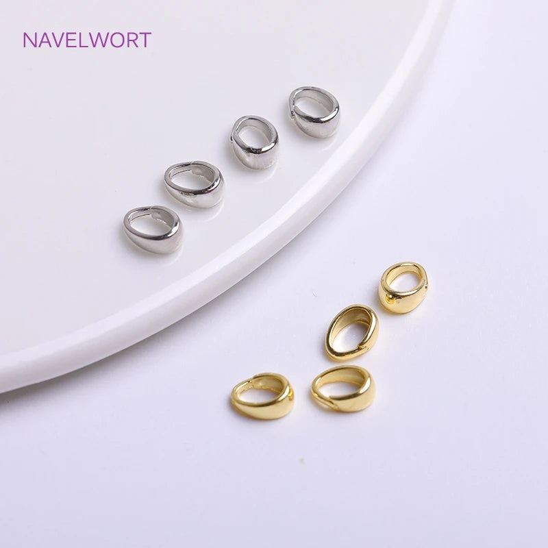 18K Gold Plating Brass Narrow Tapered Solder-On Pendant Bail,Droplet Shape Pendant Bail Necklace Making Accessories Wholesale