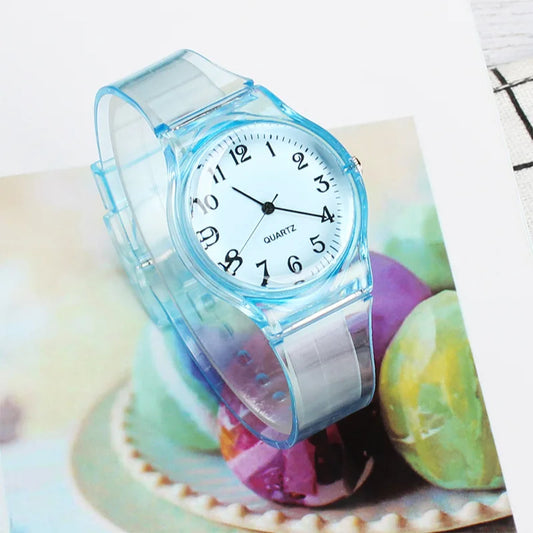 2023 Casual Fashion Women Lady Silicone Jelly Quartz Watch Women Lovely Wristwatch Transparent Summer Candy Color Student Clock