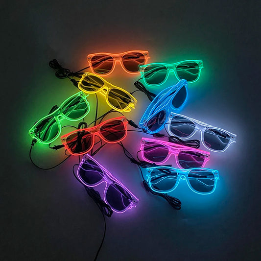 Neon Party Led Glasses Flashing Sunglasses Luminous Light Glasses Bar Party Concert Props Fluorescent Glow Photo Props