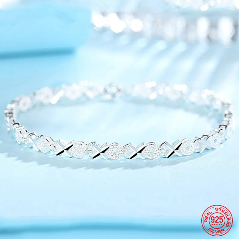 High Quality 925 Sterling Silver Fashion Multiple Styles Bracelet Chain For Women Fashion Wedding Party Beautiful Jewelry Gift