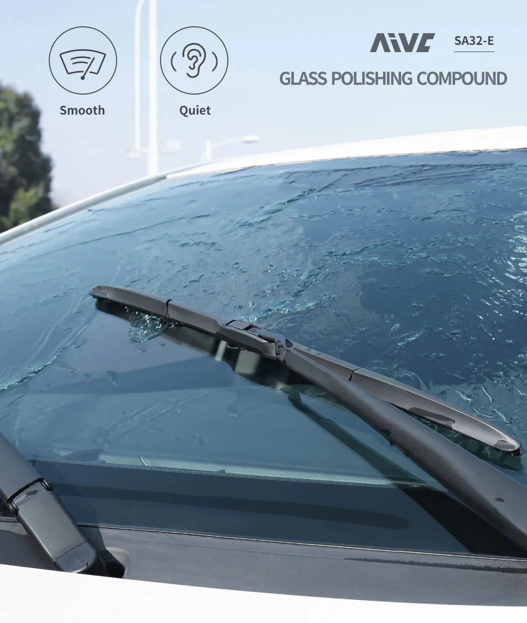 Car Glass Oil Film Remover Aivc  Glass Polishing Compound Windshield Cleaner Car Glass Polishing Clear Window Auto Detailing