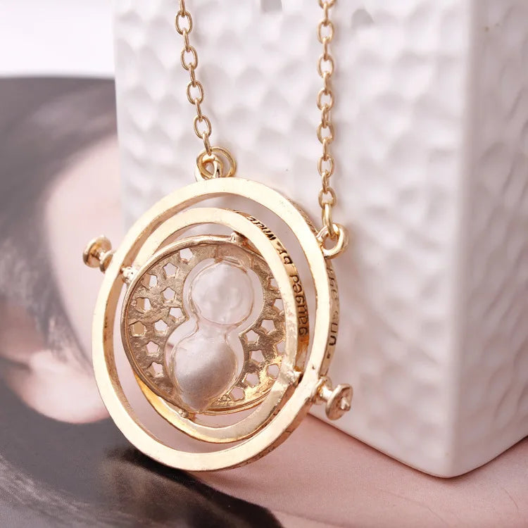 FIMAODZ Fashion Vintage Movie Jewelry Accessories Time Turner Hourglass Necklace Granger For Women Lady Girl Wholesale