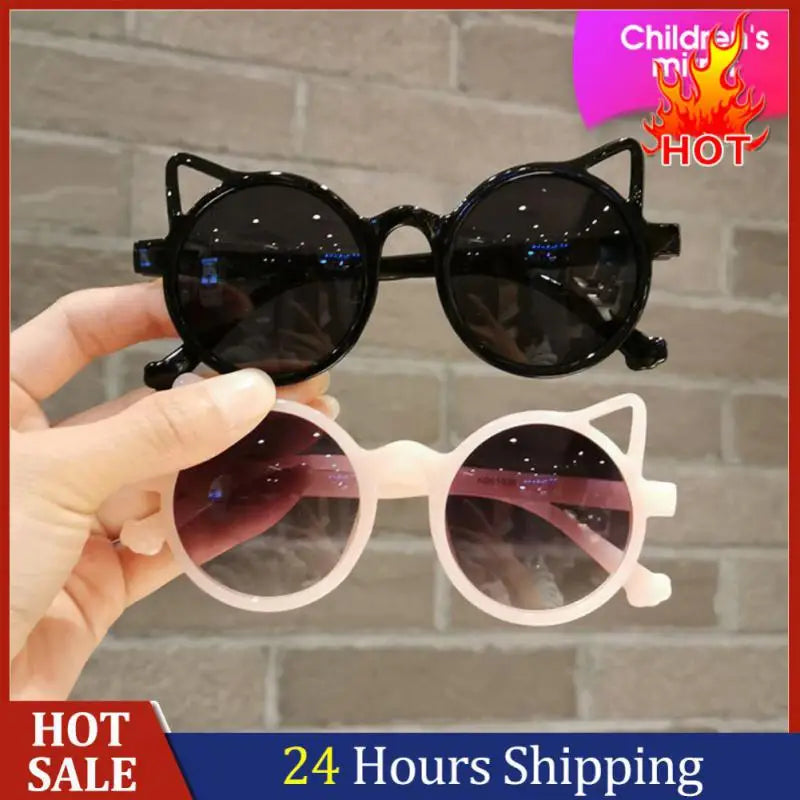 Baby Summer Sunglasses Transparent Cartoon Personality Plastic Eyewear Kid Colorful Travel Beach Round Frame Очки Солнечные