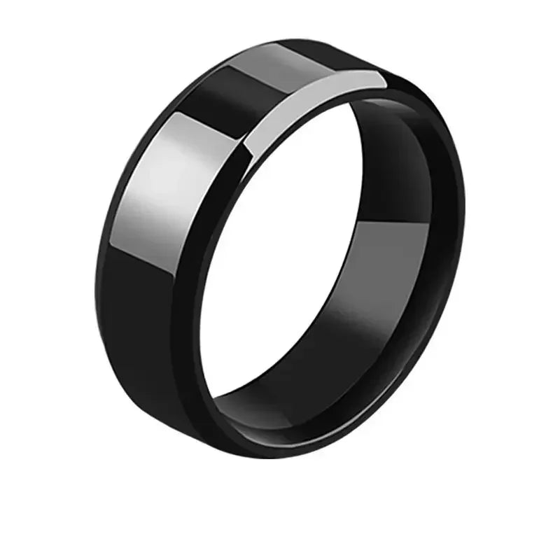 New Stainless Steel Rings Simple Titanium Steel Ring Trendy Personality Metal Ring For Women Men Party Jewelry Punk Accessories