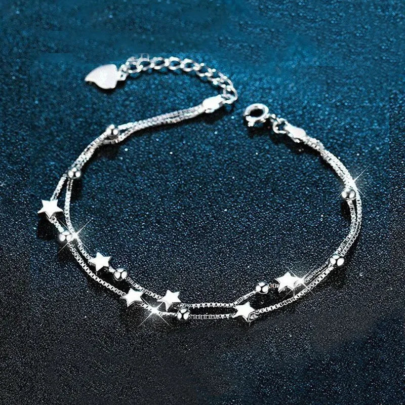 925 Sterling Silver Bracelet Woman Vintage Luxury Original Jewelry Accessories Fashion Designer Party Wedding Jewelry Gifts 2023