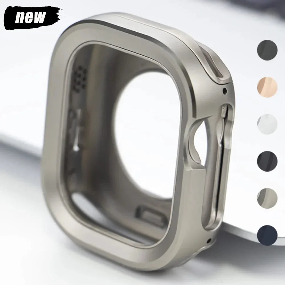 Metal Cover for Apple Watch Ultra Case 49mm 45mm 41mm 44mm 40mm Bumper Frame Shell Protector for iWatch Series SE 8 Ultra 7 6 5