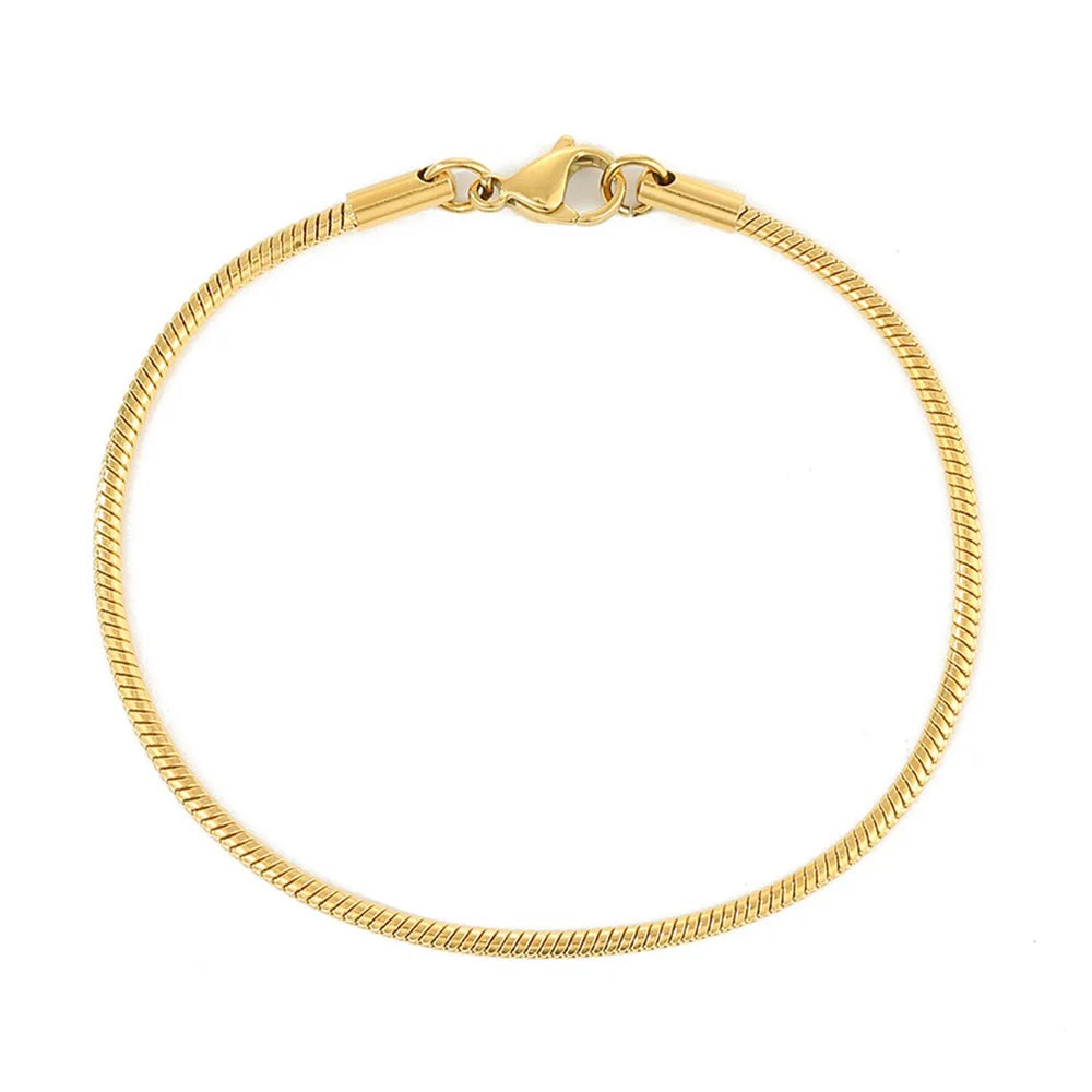 Fashion Stainless Steel Snake Chain Bracelet for Women Gold Color Bracelets  Charm Summer 2022 Trends in Jewelry Wholesale