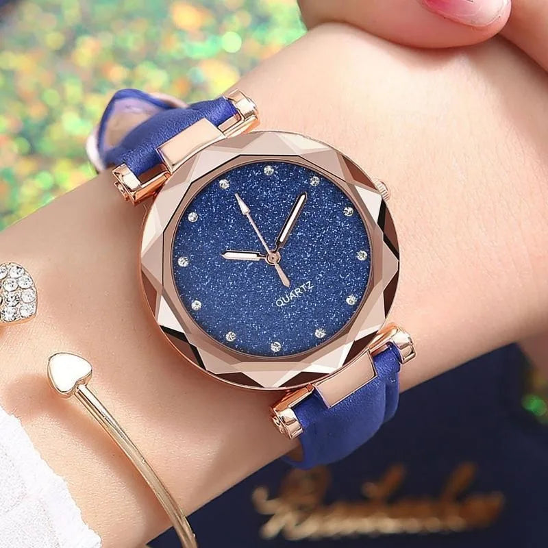 Ladies Women Quartz Watch Causal Dress Watches Leather Strap Watch