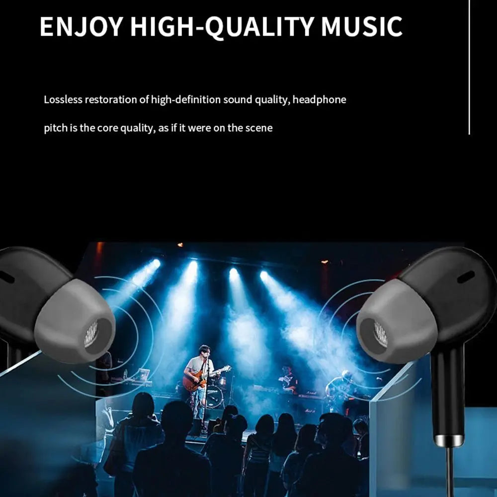 High Definition Wired Earphone 3.5mm In-Ear Control Portable Sport Wired Headset With Mic Wired Headphones For Mobile Phones