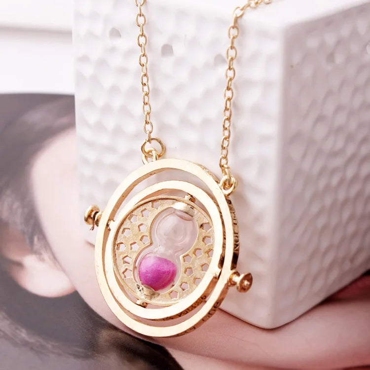 FIMAODZ Fashion Vintage Movie Jewelry Accessories Time Turner Hourglass Necklace Granger For Women Lady Girl Wholesale