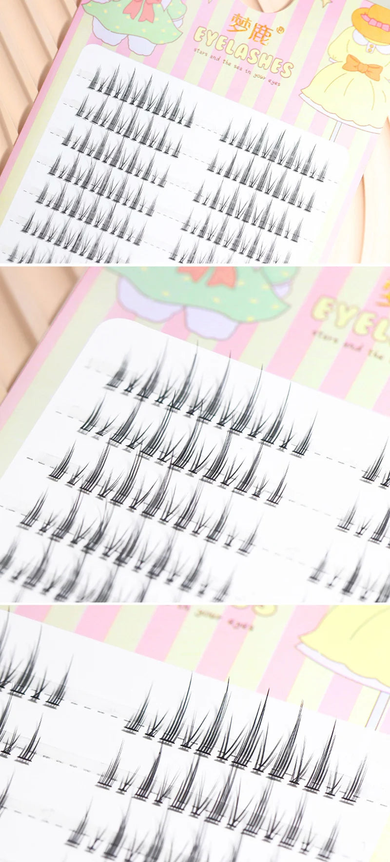 Brown Sunflower False Eyelashes Black Natural Manga Lashes Anime Eyelashes Large Capacity Eyelashes Extension Chinese Makeup