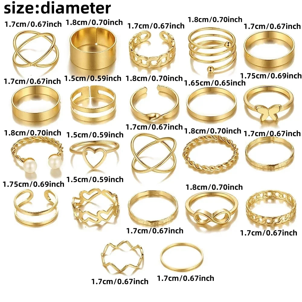 22 pcs ring set