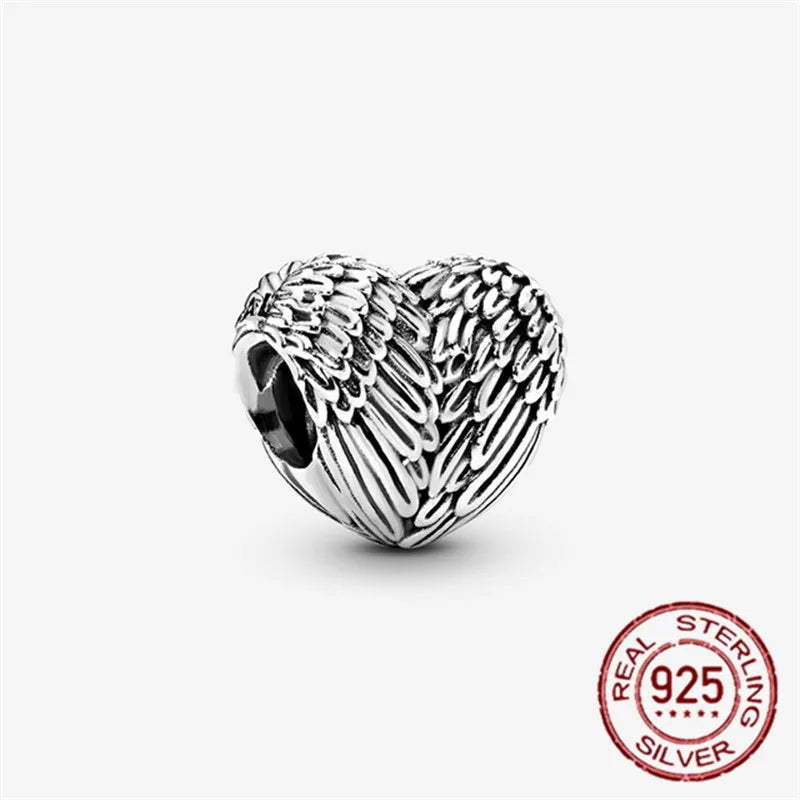 925 Sterling Silver Love Family Tree Snowflakes Dangle Beads Fit Original Pandora Charms Bracelets DIY Bead Women Jewelry Making