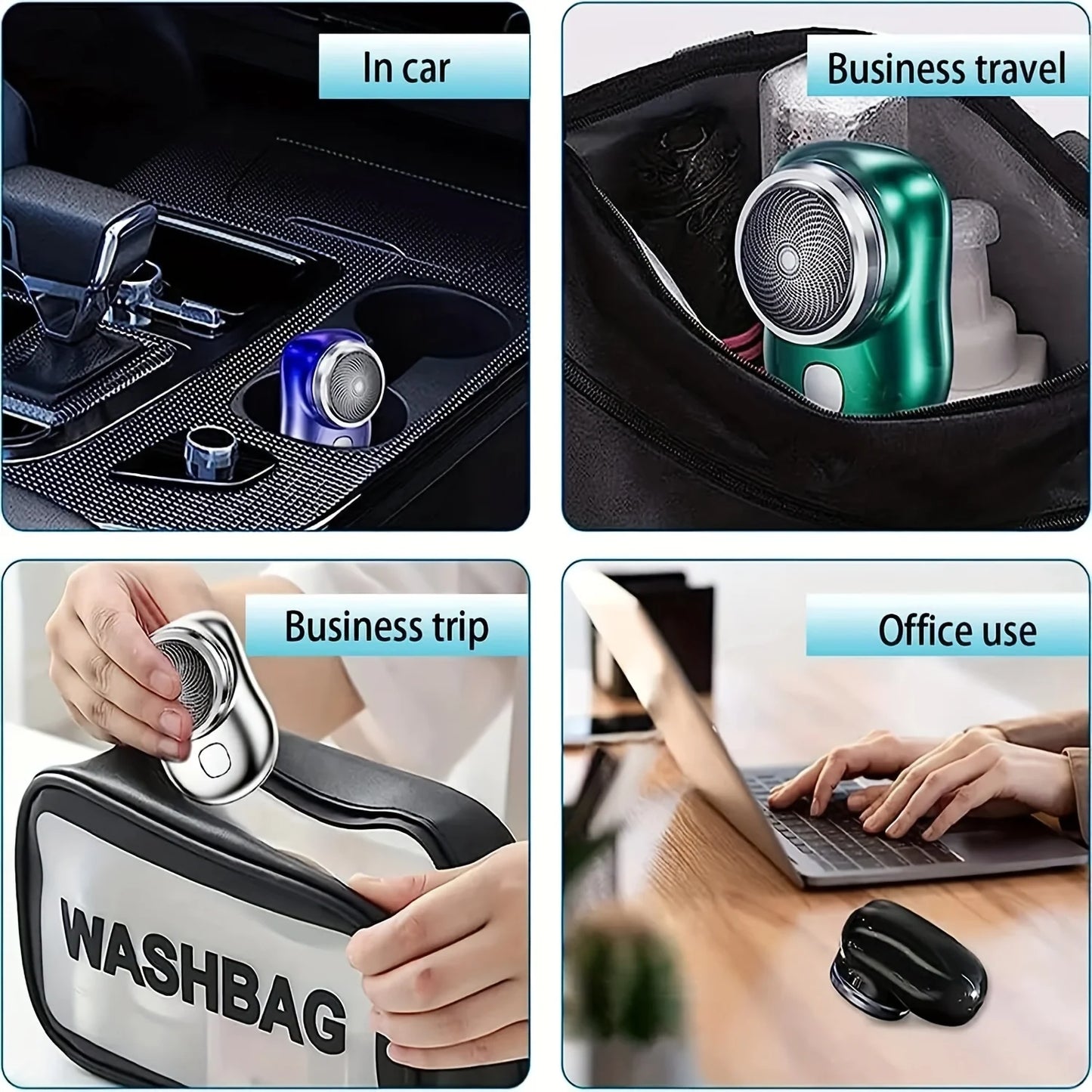 Electric Shaver Portable Mini Shaver Fast Charging Travel Version Men's Car Mounted Blade Water Wash