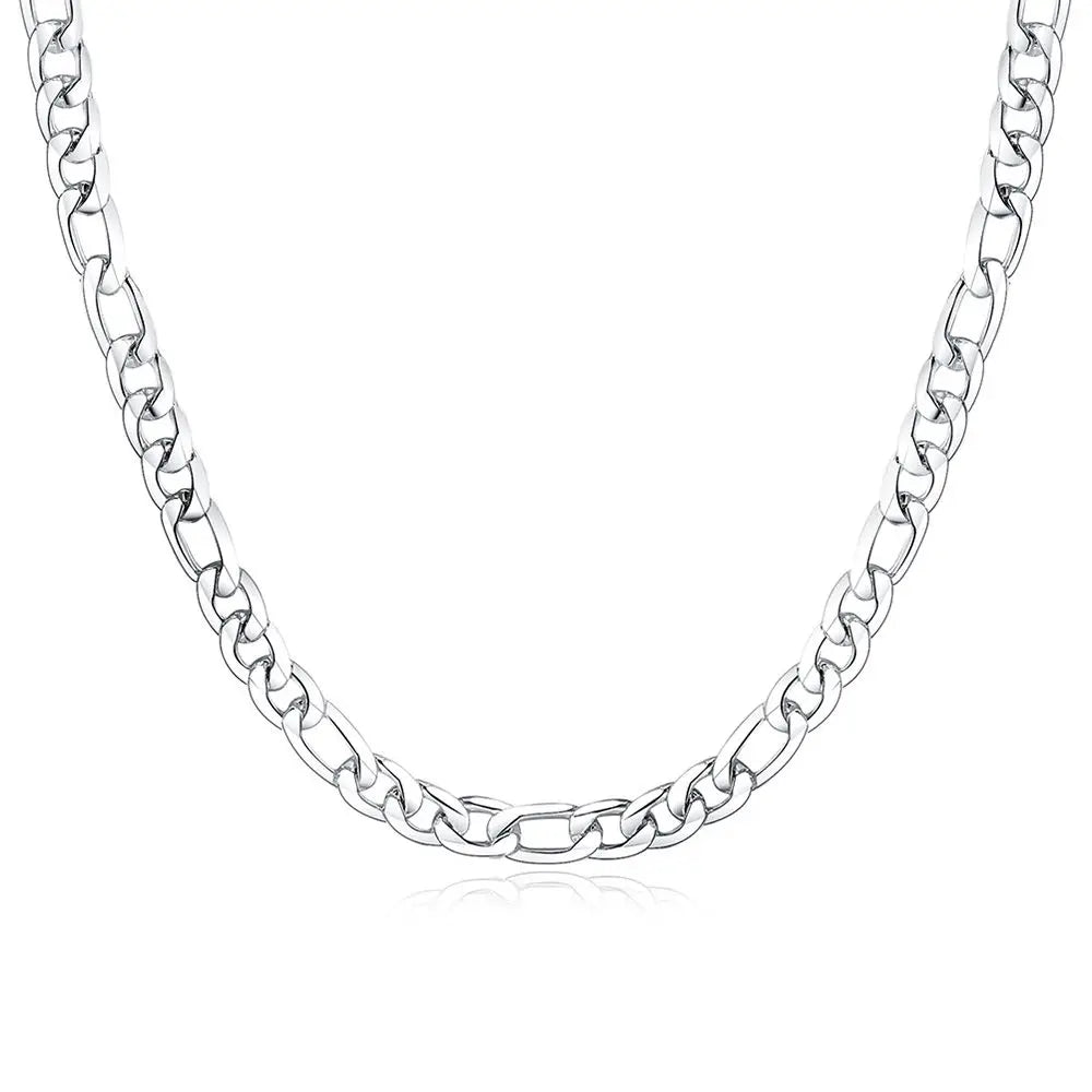 2024 New Trend 925 Sterling Silver 4/6/8MM 18-24 Inches Figaro Chain Necklace For Men Women Fashion Wedding Gifts Party Jewelry