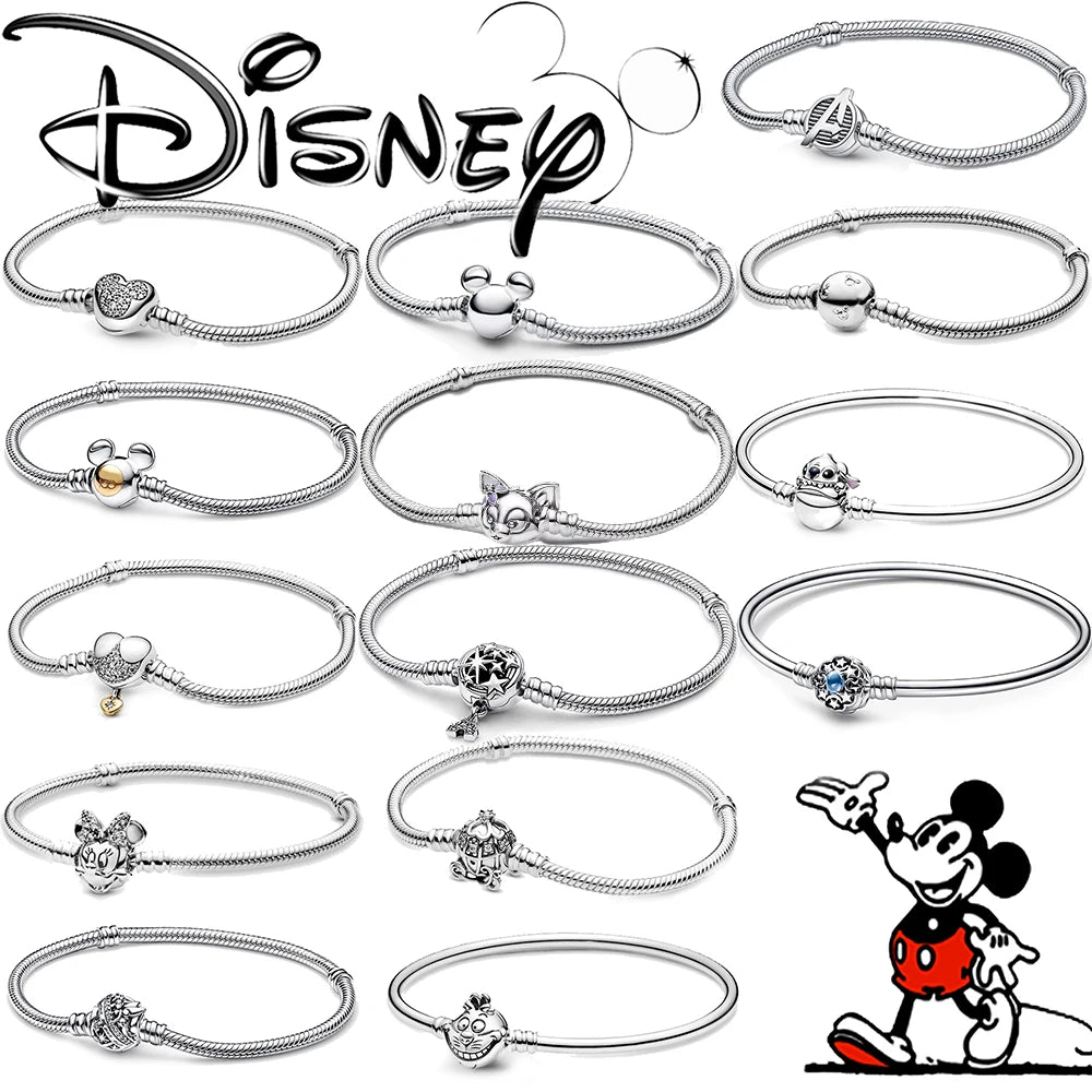 2024 charm Disney sterling silver 925 jewelry Beads Suitable For Pandora 925 Original Bracelet jewellery women gift