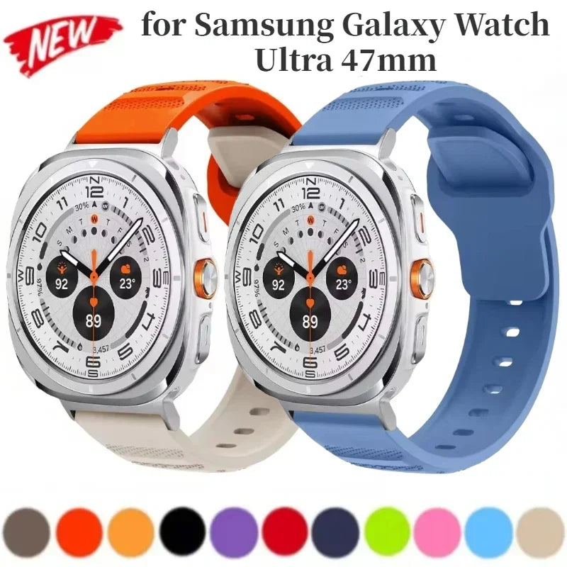 Silicone Strap for Samsung Galaxy Watch 7 Ultra 47mm Sports Wristband Replacement Bracelet for Galaxy Watch 7 Ultra Correa Band