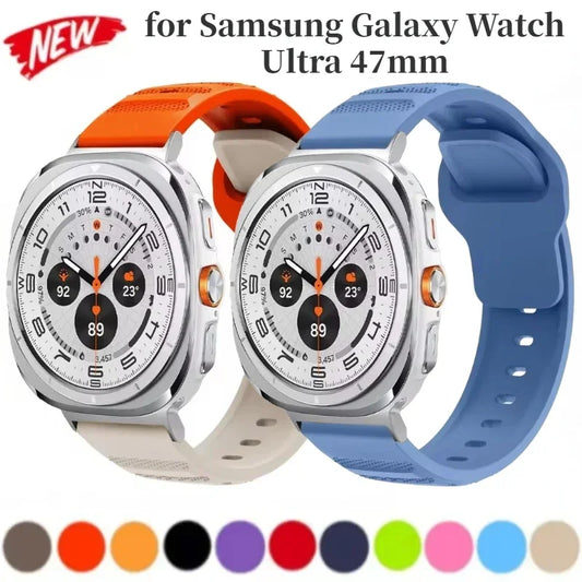 Silicone Strap for Samsung Galaxy Watch 7 Ultra 47mm Sports Wristband Replacement Bracelet for Galaxy Watch 7 Ultra Correa Band