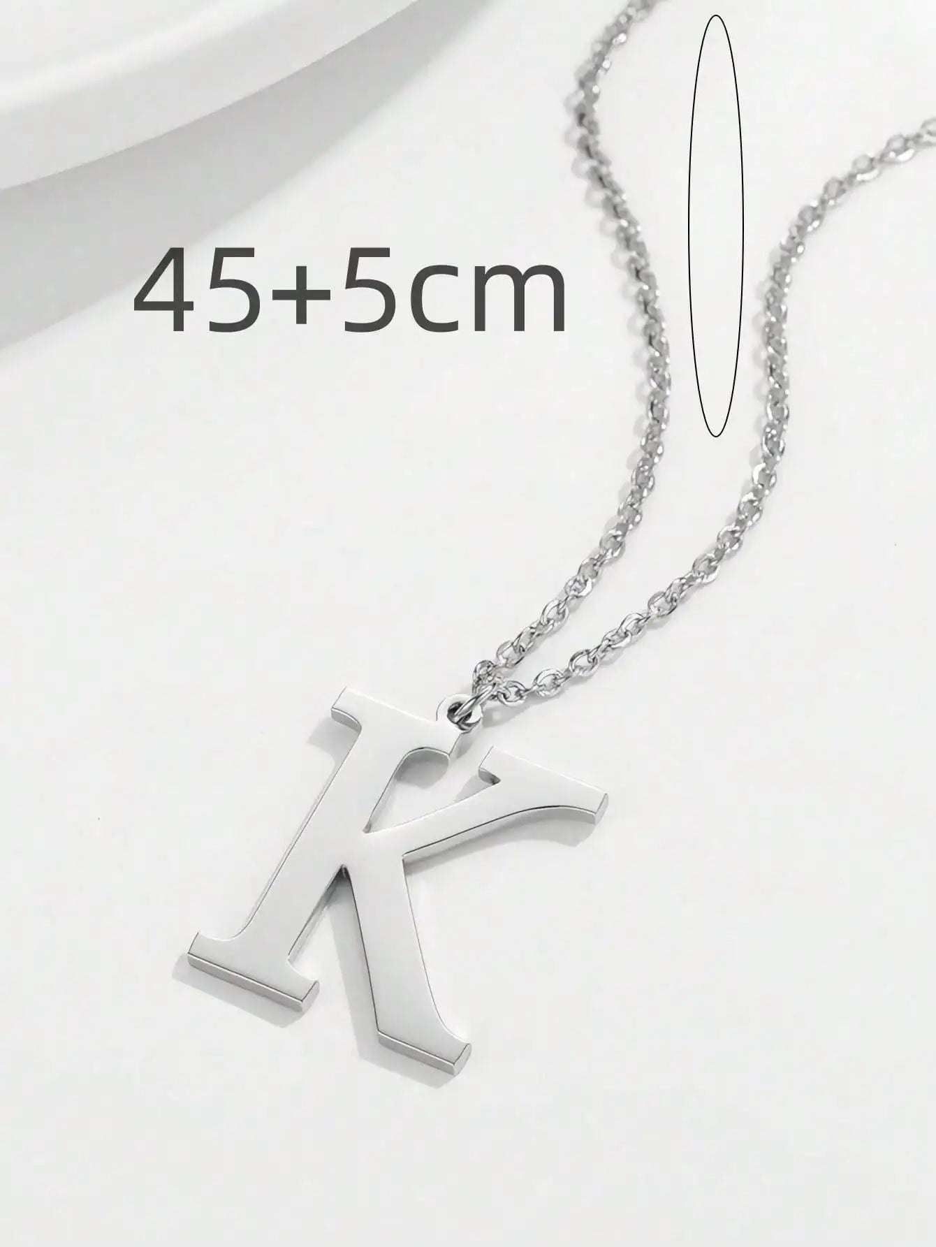 1 stainless steel jewelry Fashion jewelry Punk minimalist Couple necklace 26 letter stainless steel Men's necklace Good friend n