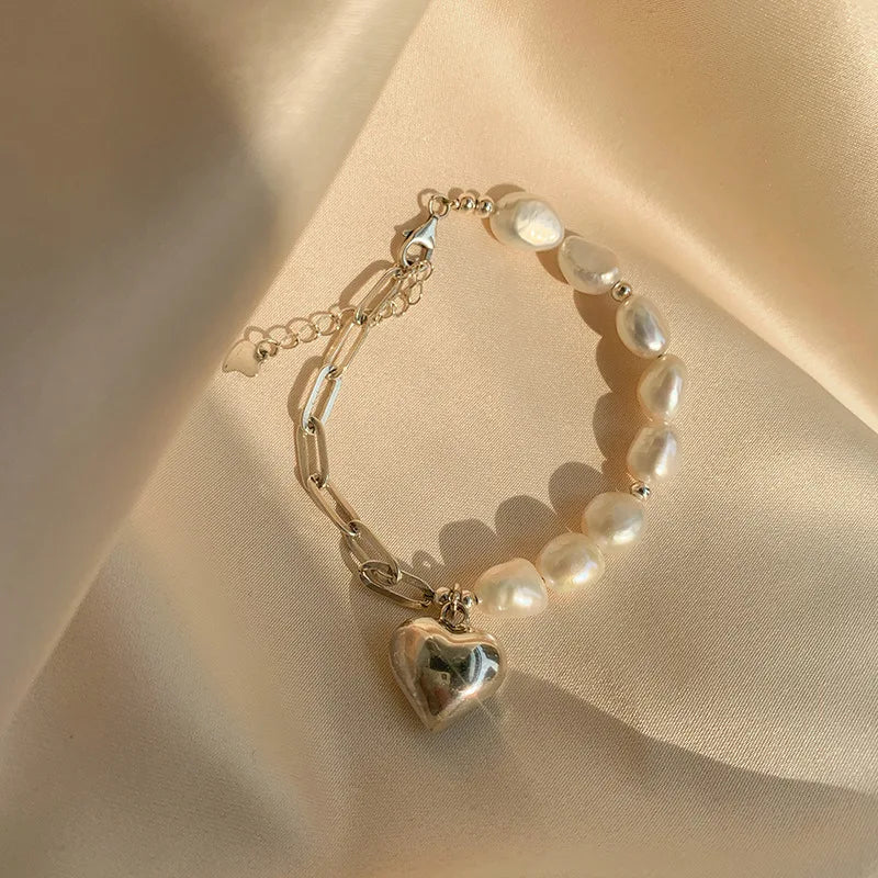 VENTFILLE 925 Sterling Silver Pearls Bamboo Knots Bracelet for Women Girl Simple Korean Jewelry Birthday Gift Dropshipping