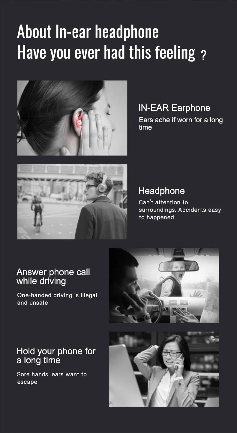 Xiaomi Mijia Real Bone Conduction Sport Headphone Wireless Earphone Bluetooth-Compatible Headset Hands-free with Mic for Running