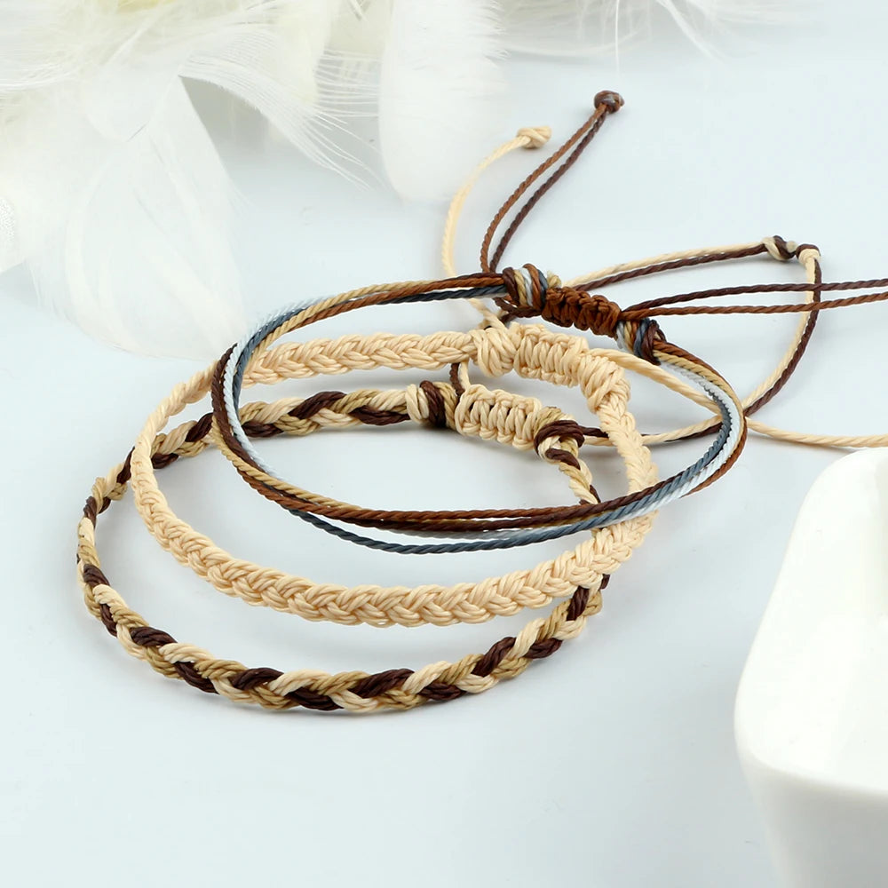 3Pcs/set Multi Color Tibetan Buddhist Bracelet Women Men Lucky Charm Adjustable Yoga Braided Rope Bracelets Friendship Jewelry