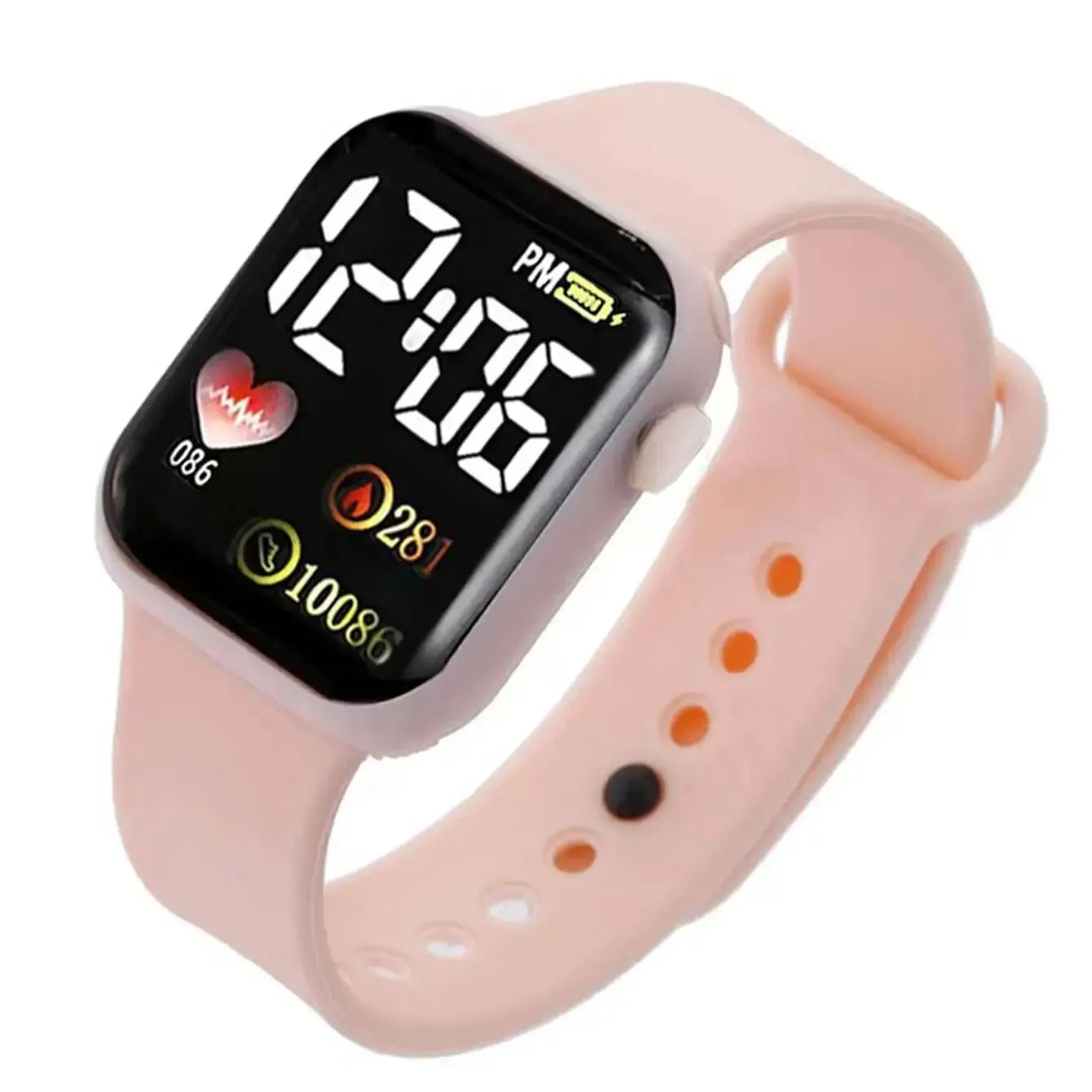 1pcs Ladies Love Pink Silicone LED Electronic Watch +1pcs Unicorn Crystal Bracelet Set for MOTHER'S Day Exclusive Gift