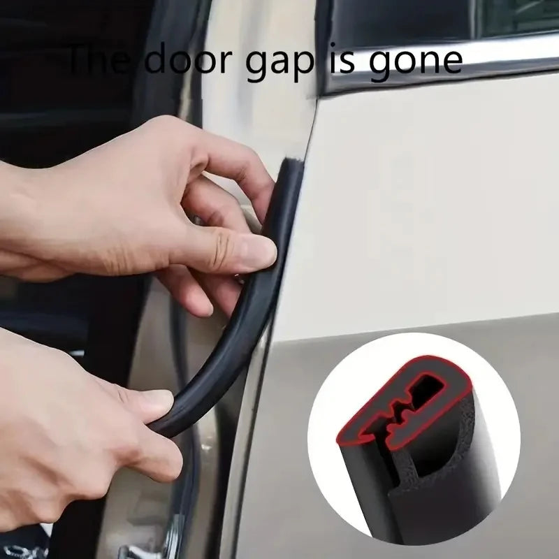 Car Door Edge Weatherstrip 2Pcs Car Seal Strips B Pillar Noise Windproof Protection Auto Sealant Accessories EPDM