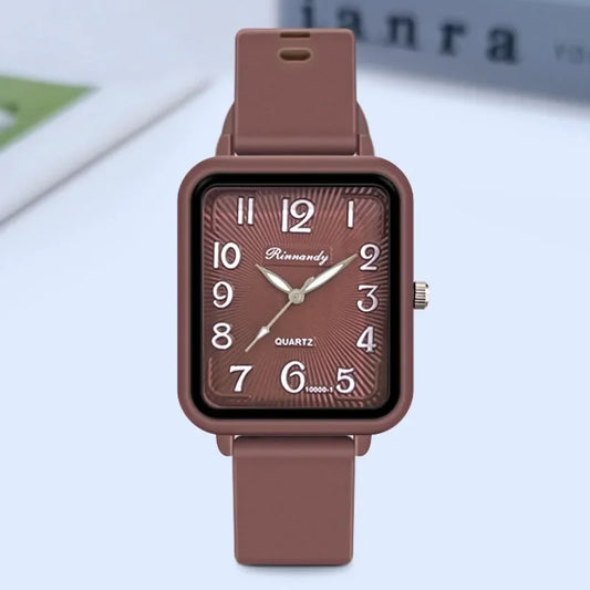 Brand Silicone Strap Watch Student Leisure Square Digital Women Quartz Watch New Fashion Ladies Luxury Wristwatch Dropshipping