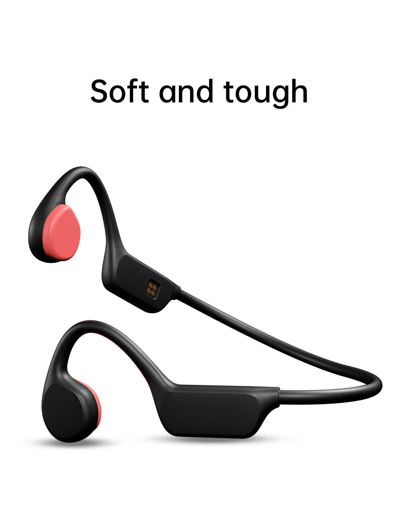 Bone Conduction Earphones Bluetooth Wireless IPX8 Waterproof MP3 Player Hifi Ear-hook Headphone With Mic Headset For Swimming