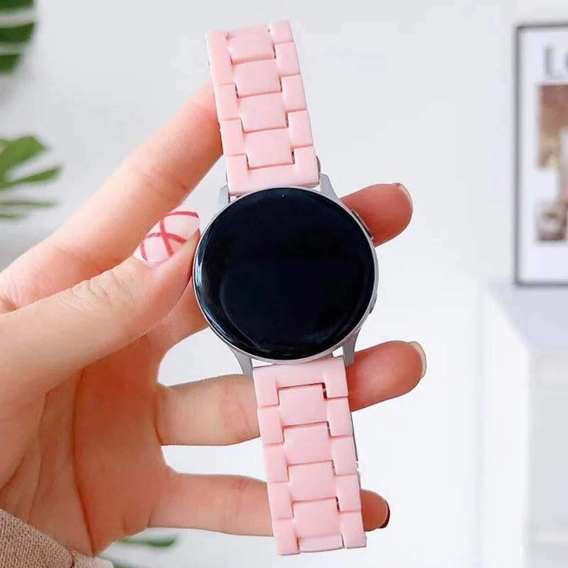 Candy Strap For Samsung Galaxy Watch 7/4/6/5 pro/Classic/Active 2/Gear S3 20mm 22mm Watchband Resin Bracelet Huawei GT 2/e/3 pro