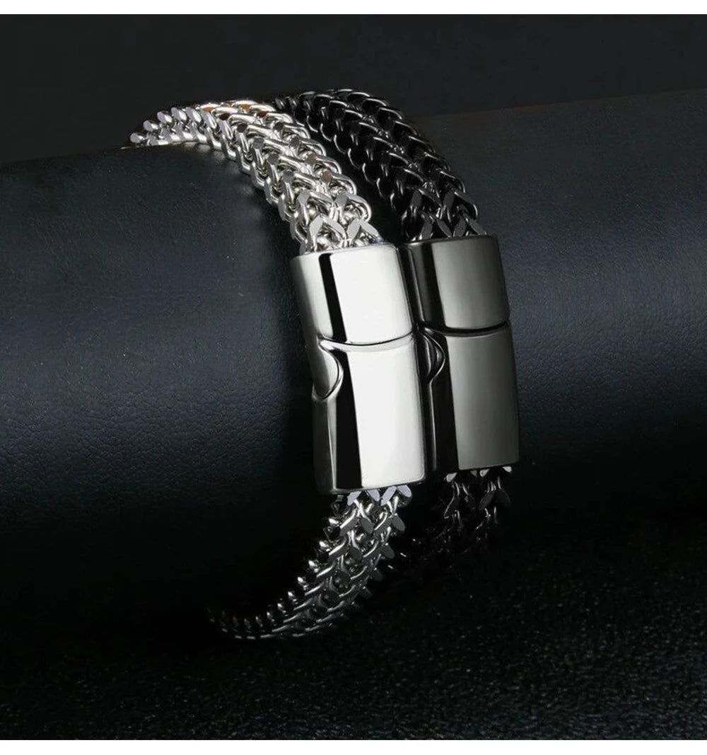 Fashion Men Cuban Bracelet Stainless Steel Women Bracelet On Hand For Couple Unisex Wrist Chain Jewelry