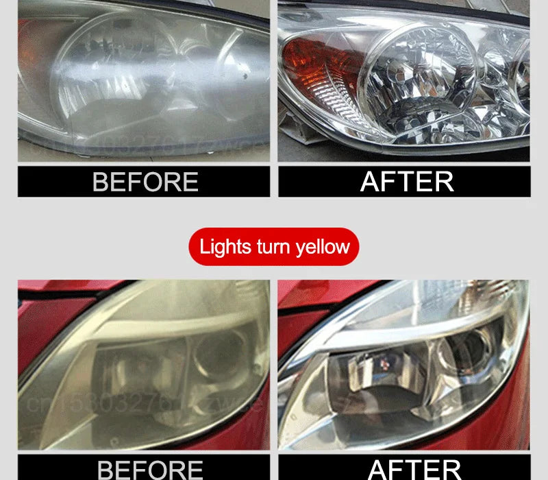 Car Headlight Restoration Polishing Kits Headlamp Scratch Remover Repair Cleaning Paste Remove Oxidation Headlight Polish Liquid