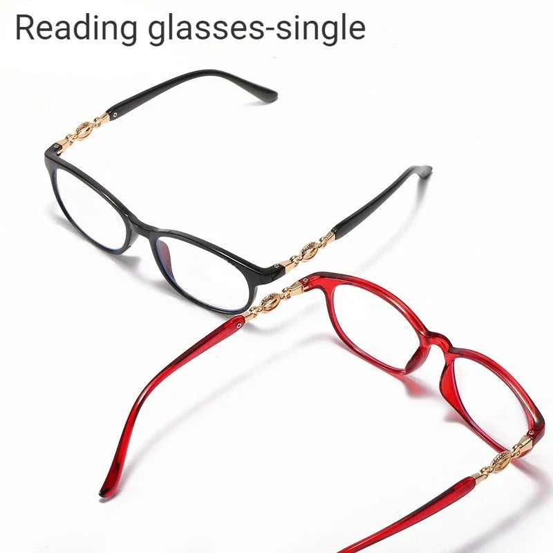 New 3 in 1 Progressive Multifocal Reading Glasses For Women Anti-blue Eyeglasses Easy To Look Far and Near +1.0 To +4.0