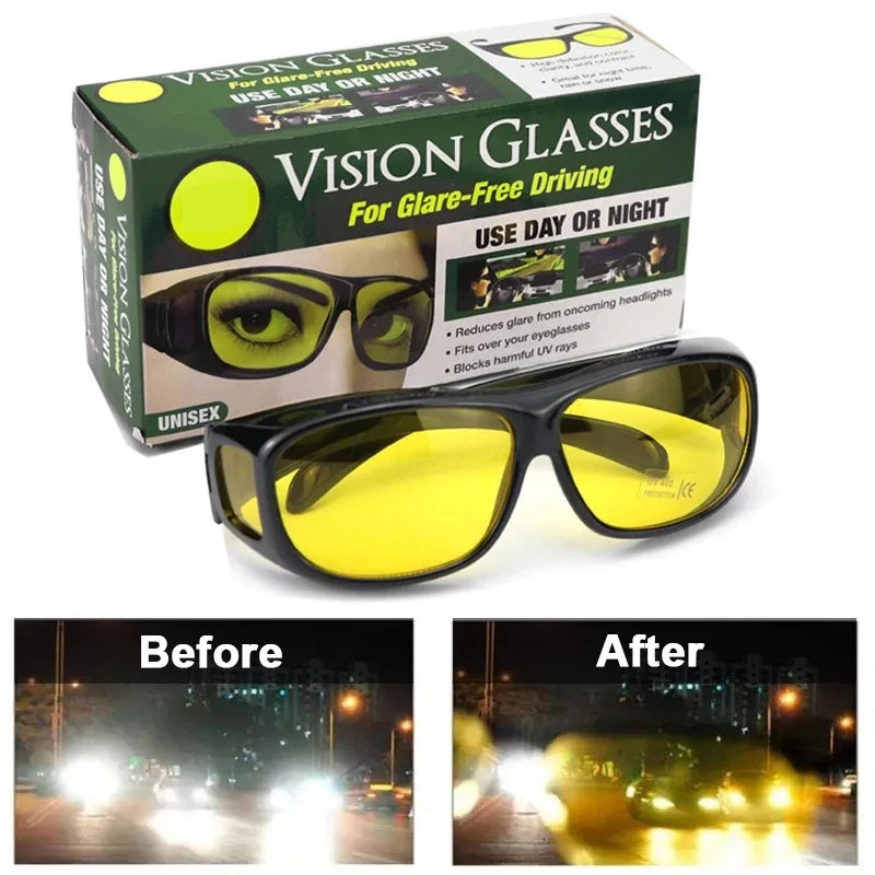 Car Night Vision Goggles Sunglasses Driver Universal Goggles Anti-glare Protective Gear Safety Driving Motocross Cycling Goggles