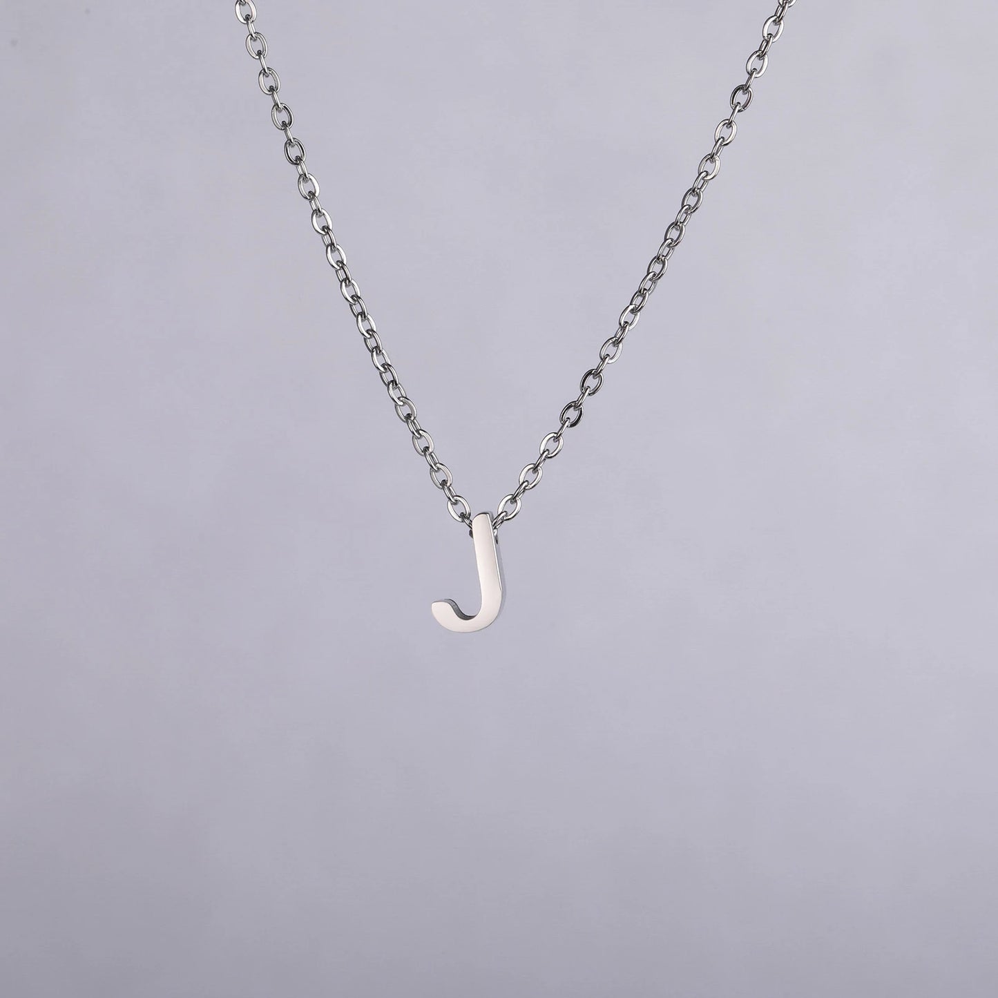 Unift Family Initial Name Necklaces Letter Alphabet M Pendant Stainless Steel Women Neck Chain Choker Trendy Minimalist Jewelry