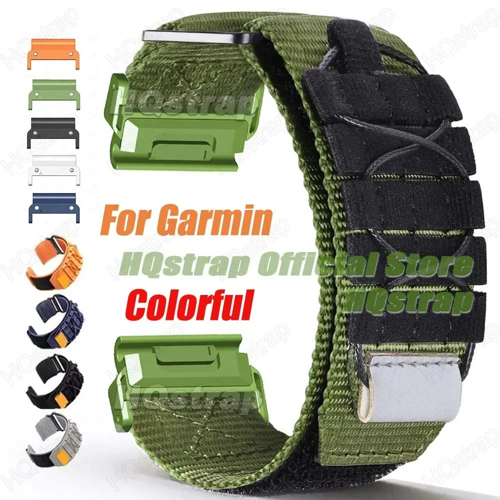 Nylon Strap for Garmin Tactix 7 Pro Fenix 7X 6X 7 6 3 5plus 7s 6s Watch Band 26mm 22mm 20mm for Garmin Bracelet Plastic Adapter