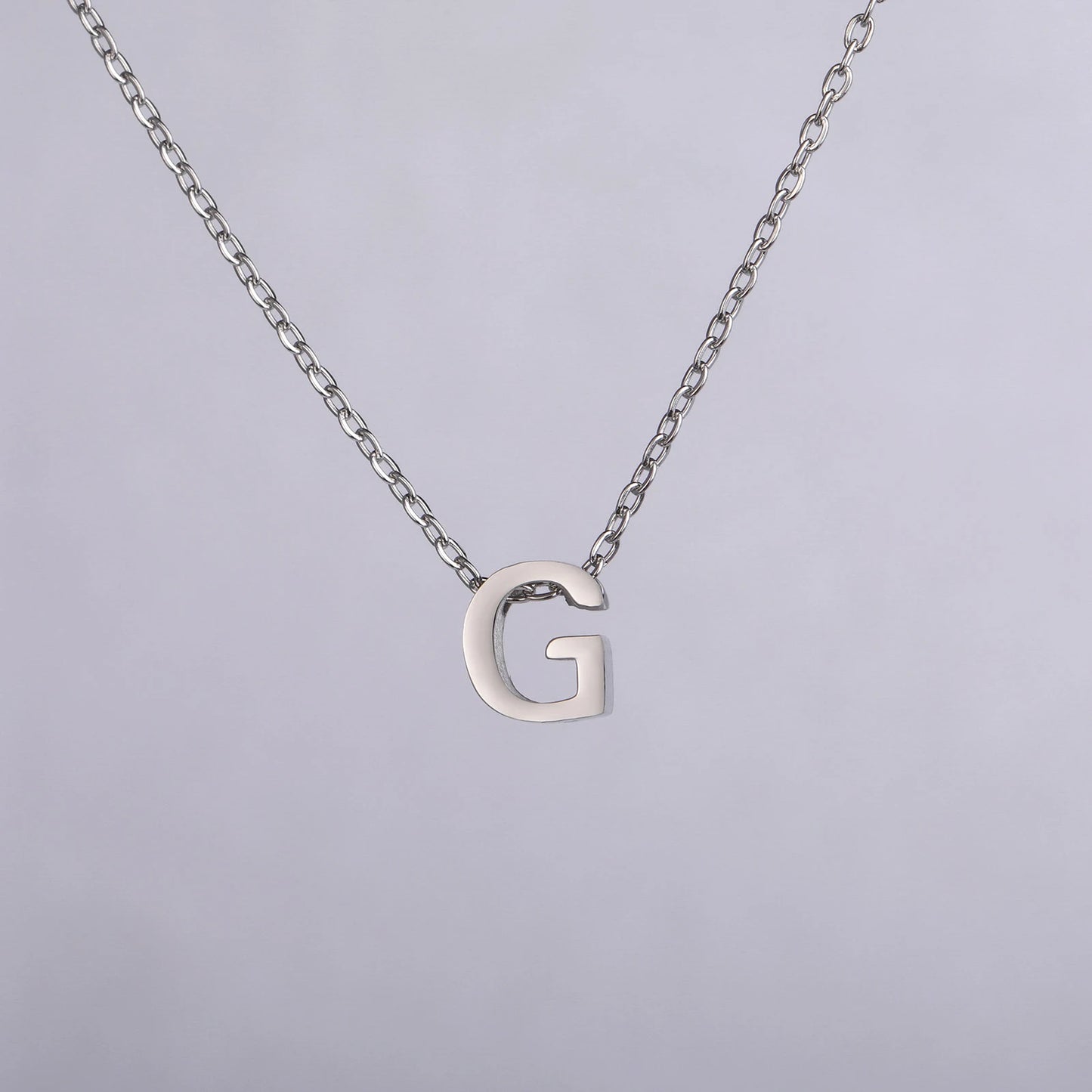 Unift Family Initial Name Necklaces Letter Alphabet M Pendant Stainless Steel Women Neck Chain Choker Trendy Minimalist Jewelry