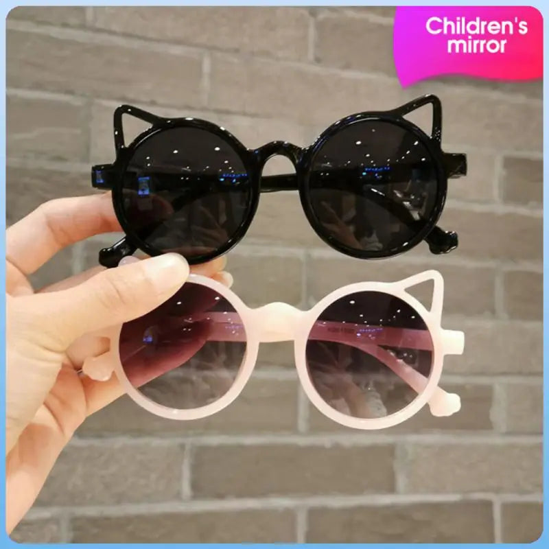 Baby Summer Sunglasses Transparent Cartoon Personality Plastic Eyewear Kid Colorful Travel Beach Round Frame Очки Солнечные